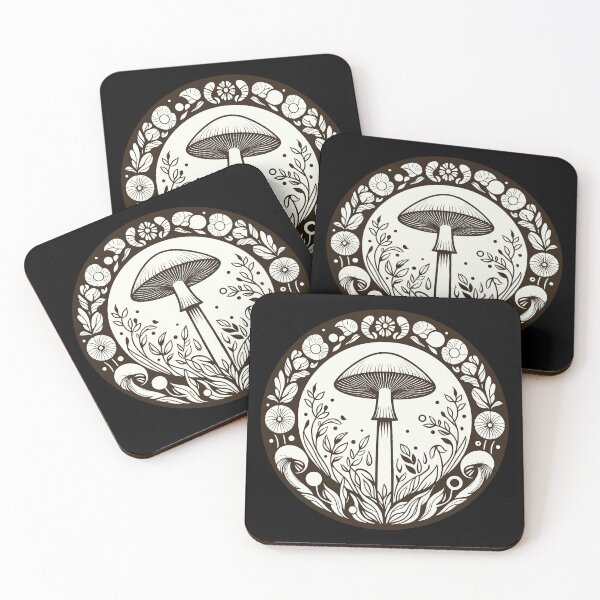 Item preview, Gothic Mushroom Mandala Art designed and sold by BRU Design.