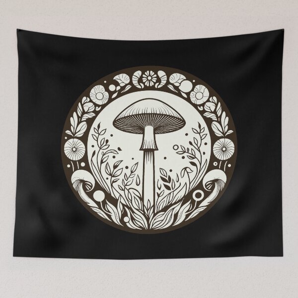 Item preview, Gothic Mushroom Mandala Art designed and sold by BRU Design.