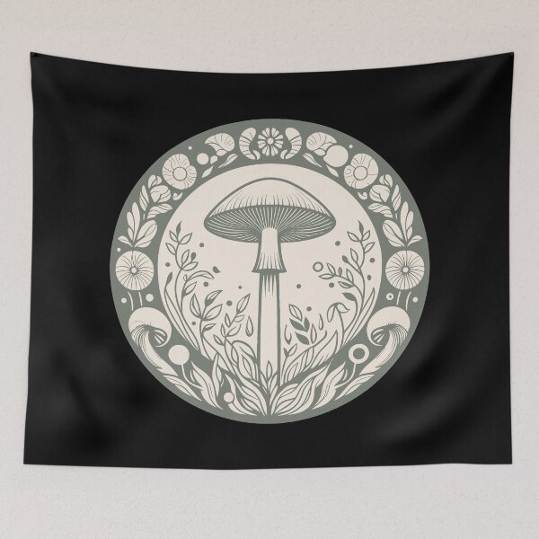 Item preview, Forest Mushroom Circle Art designed and sold by BRU Design.