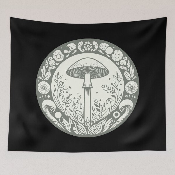 Item preview,  Sage Green Cottagecore Mushroom designed and sold by BRU Design.
