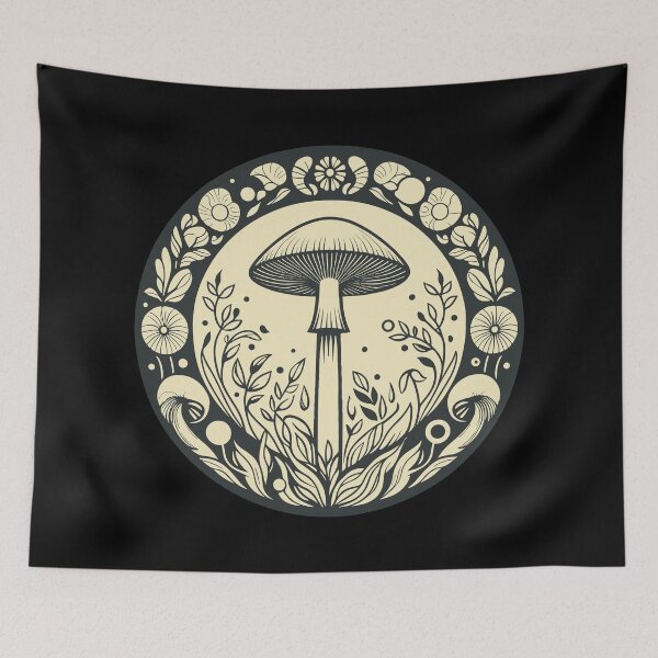 Item preview, Earthy Botanical Mushroom Design designed and sold by BRU Design.