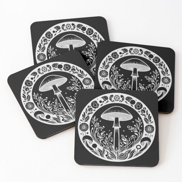 Item preview, Vintage Mushroom Folk Art designed and sold by BRU Design.