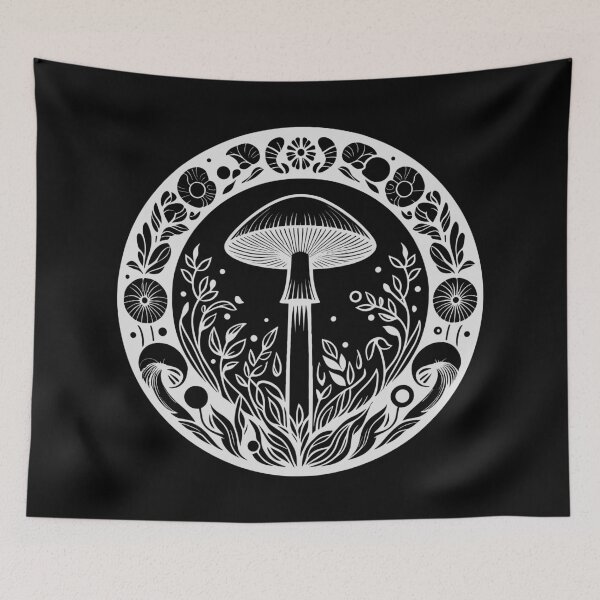 Item preview, Vintage Mushroom Folk Art designed and sold by BRU Design.