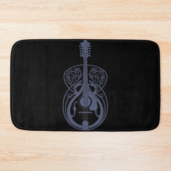 Item preview, Blue Vintage Mandolin Art designed and sold by BRU Design.