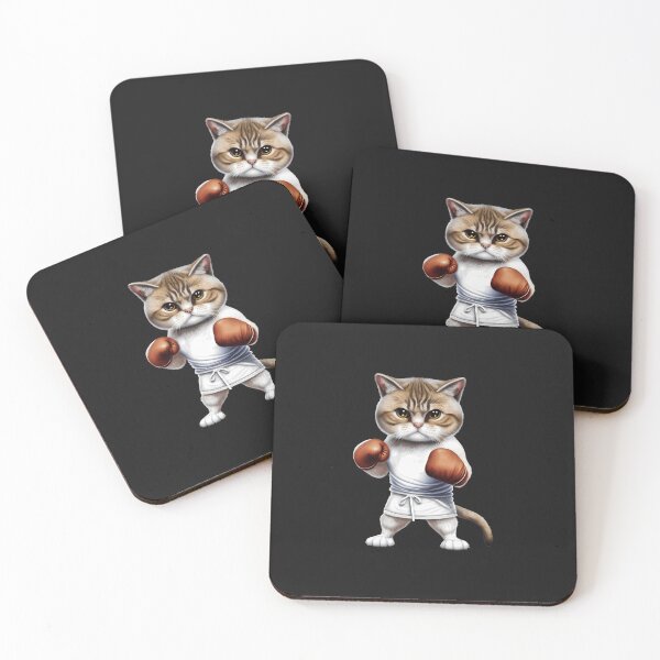 Item preview, Cute Boxing Cat  With Red Gloves designed and sold by cobiauqr.