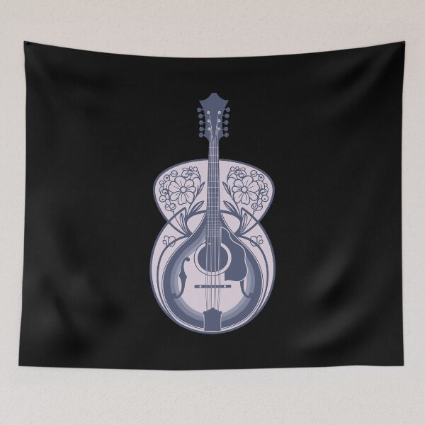 Item preview, Pink Floral Mandolin Design designed and sold by BRU Design.