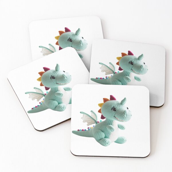 Item preview, Magical crochet dragon image with wings – fantastic and colorful design designed and sold by StormArte.
