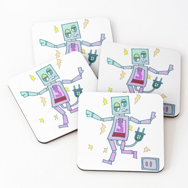 Item preview, Battery-depleted Robot 4 designed and sold by AkiCreatures.