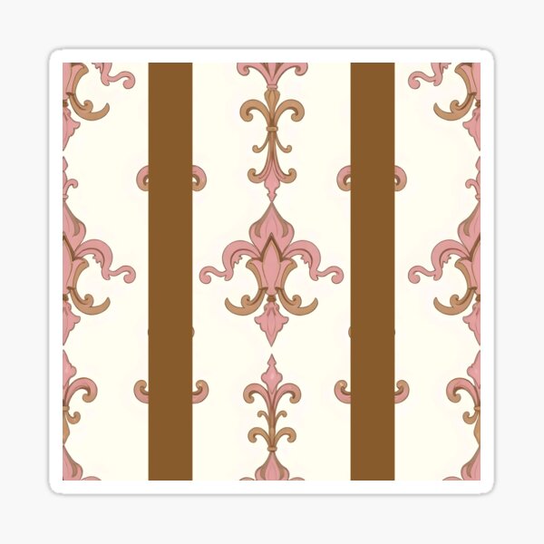 Item preview, Brown Striped Pink Arabesque designed and sold by DesignsByPrnces.
