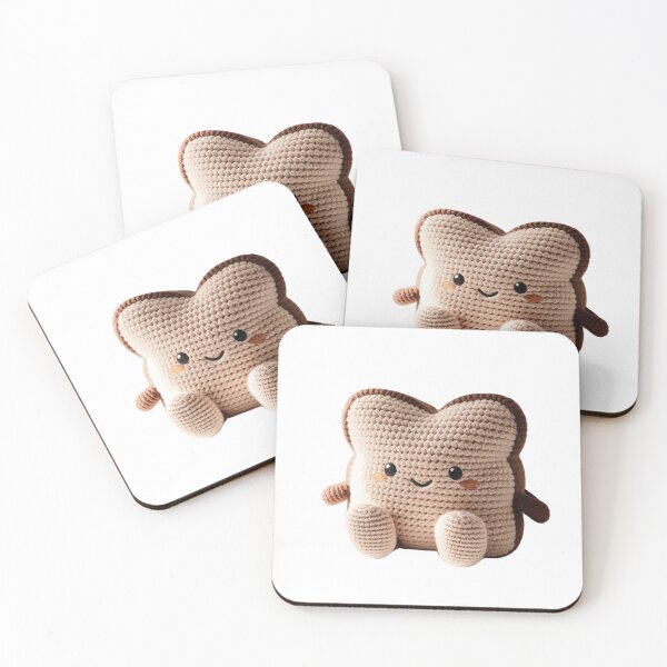 Item preview, Crochet Smiling Toast - Kawaii Design to Brighten Your Day designed and sold by StormArte.
