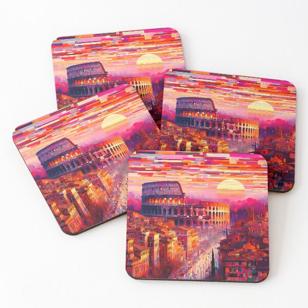 Item preview, Roman Dawning | Abstract Sunrise Over the Colosseum designed and sold by Stoneflower-Art.