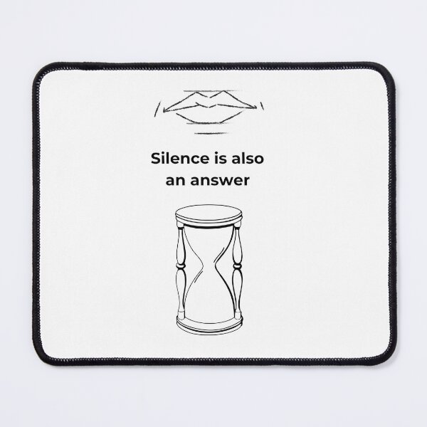 Item preview, Silence Is Also an Answer – Minimal Line & Hourglass Art designed and sold by Marzenia-M-L.