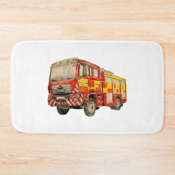 Item preview, Devon & Somerset 4x4 Fire truck cut out design designed and sold by Truck drawing art.