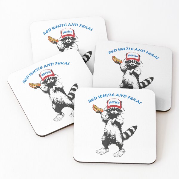 Item preview, Funny Raccoon 4th Of July Patriotic Cute Red White And Feral  designed and sold by William-Do-X.