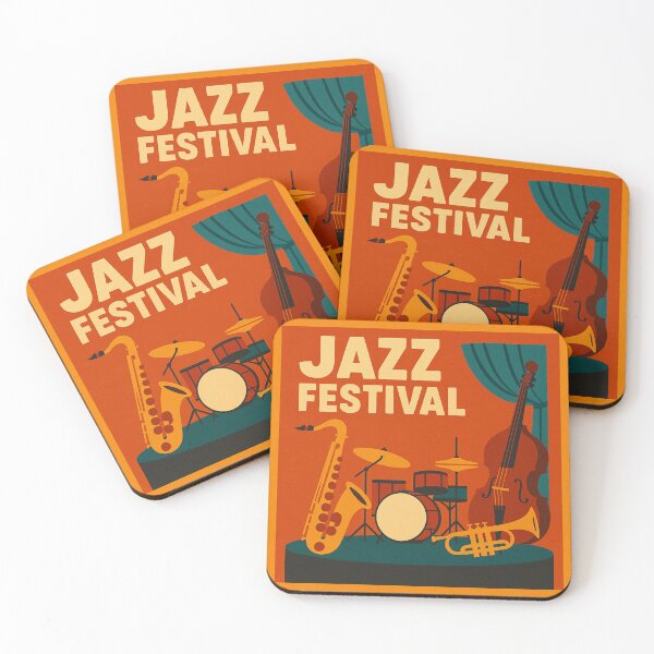 Item preview, Vintage Jazz Festival Poster – Retro Music Stage with Instruments designed and sold by ViNiPu.