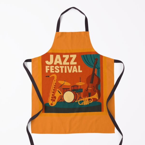 Item preview, Vintage Jazz Festival Poster – Retro Music Stage with Instruments designed and sold by ViNiPu.