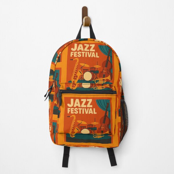 Item preview, Vintage Jazz Festival Poster – Retro Music Stage with Instruments designed and sold by ViNiPu.