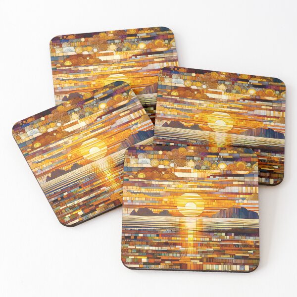 Item preview, Sunrise at the Edge of the World | Modern Tropical Wall Art﻿ designed and sold by Stoneflower-Art.
