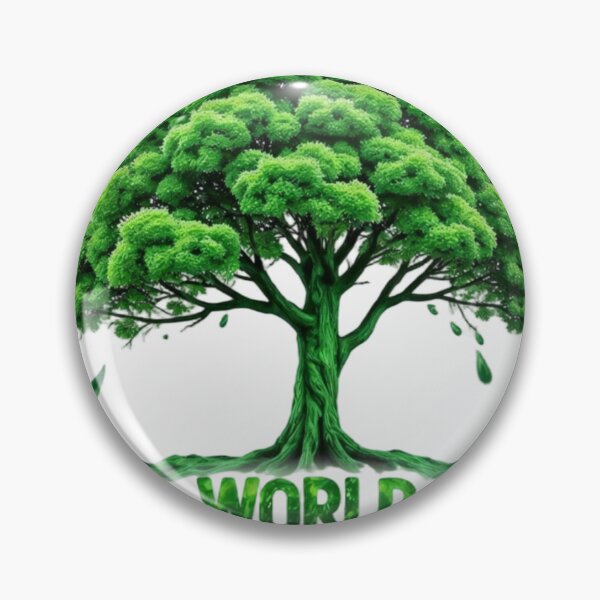 Item preview, Stylized Green Tree with Water Droplets and Environmental Text designed and sold by Creative88Art.