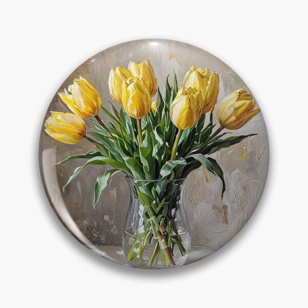 Item preview, Ramo de tulipanes amarillos, pintura al óleo designed and sold by Agnes-Creative.