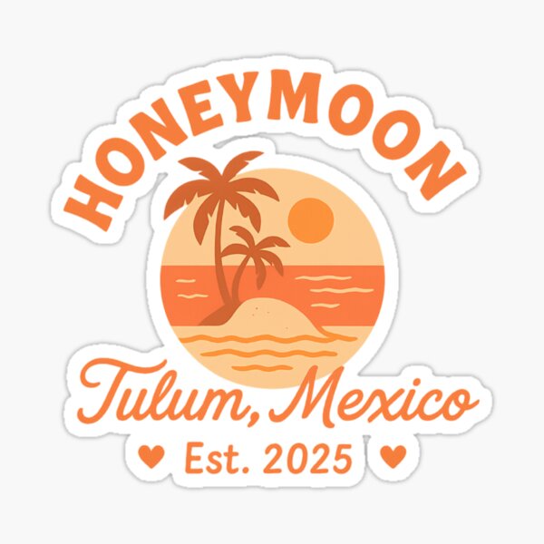 Item preview, Honeymoon Club Tulum Mexico – Boho Sunset Design with est. 2025 for Couples, Beach Lovers & Destination Wedding Keepsakes designed and sold by Memorph.
