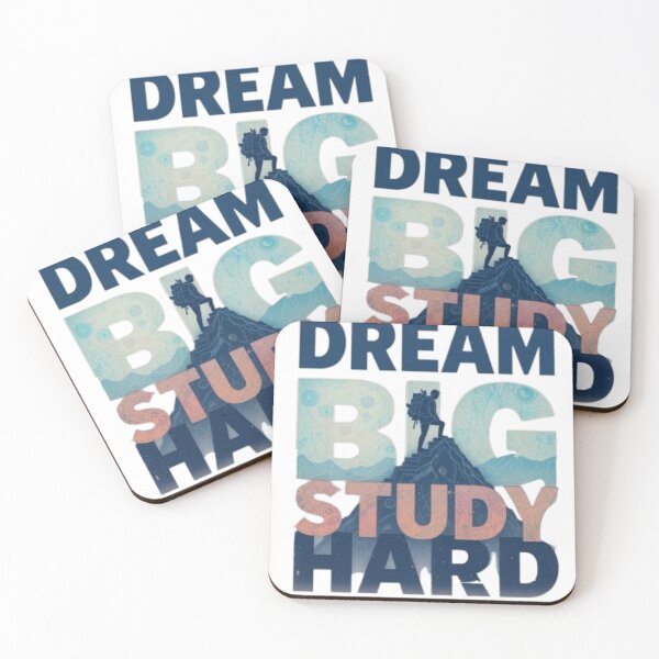 Item preview, Dream Big, Study Hard – Motivational Minimalist Student Design designed and sold by goshoppa.