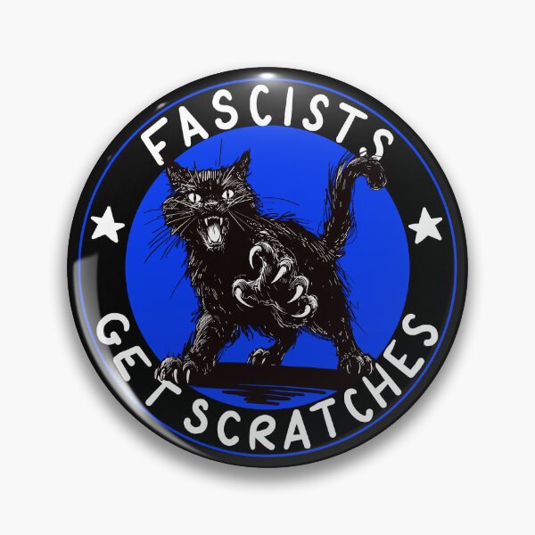 Item preview, Cats Against Fascists Blue Version designed and sold by KilkennyCat Art.