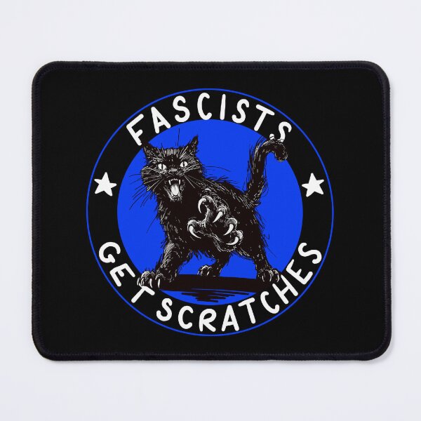 Item preview, Cats Against Fascists Blue Version designed and sold by KilkennyCat Art.