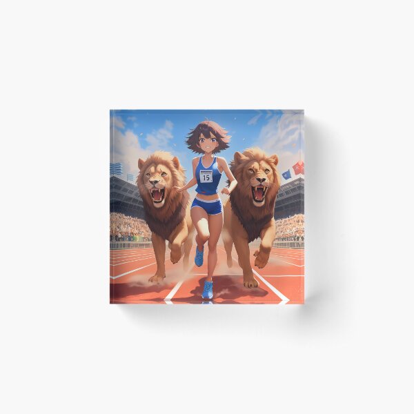Item preview, Anime athlete runner with lions art designed and sold by TheArtistOf2022.