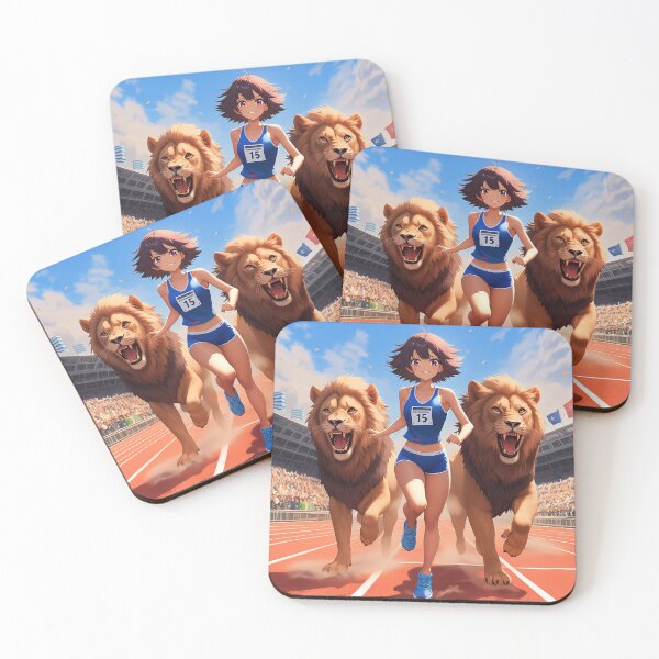 Item preview, Anime athlete runner with lions art designed and sold by TheArtistOf2022.