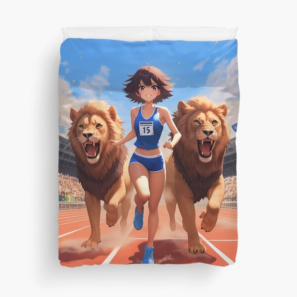 Item preview, Anime athlete runner with lions art designed and sold by TheArtistOf2022.