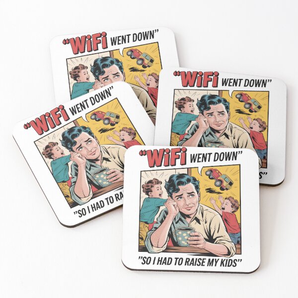 Item preview, Funny Retro Parenting T-Shirt – “WiFi Went Down So I Had to Raise My Kids” Meme Tee designed and sold by Glow Wind ⭐⭐⭐⭐⭐.