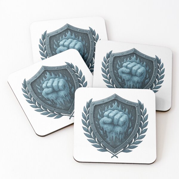 Item preview, Frozen Fist of Defiance – Ice Shield Emblem designed and sold by Abu-Rose.