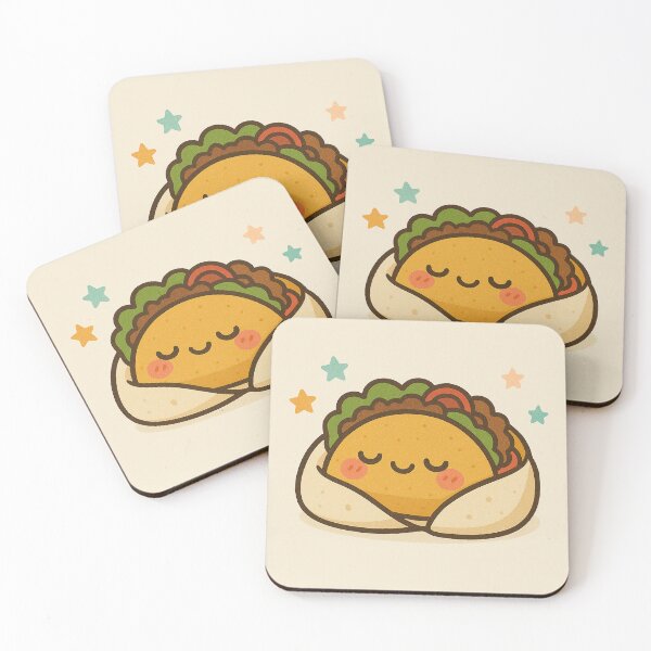 Item preview, Cozy Sleeping Taco | Kawaii Wrapped Taco Illustration designed and sold by Tarn.