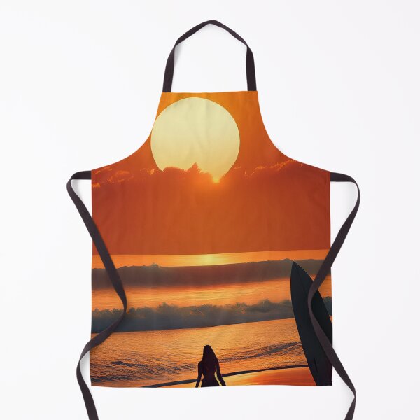 Item preview, Surfer girl on the sunny beach at sunrise designed and sold by Design your dreams.