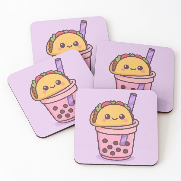 Item preview, Taco Boba Bliss | Kawaii Fusion Food Illustration designed and sold by Tarn.