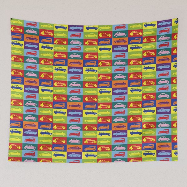 Item preview, Colorful Vintage Cars designed and sold by shekimaksuti.