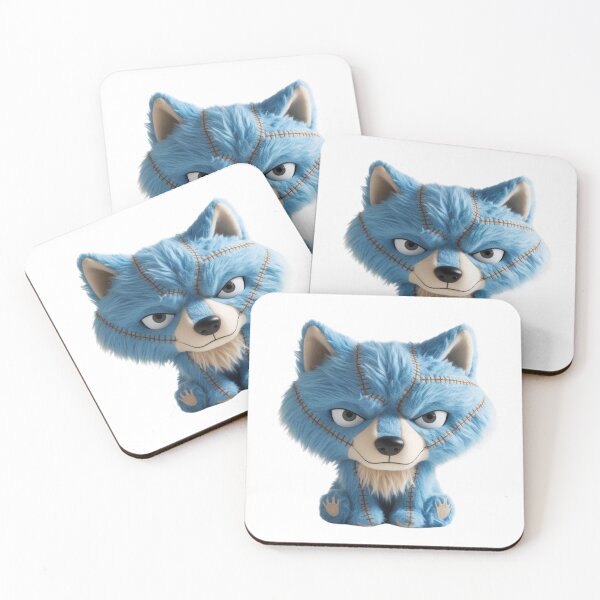 Item preview, Blue Scarred Plush Wolf - Strong and Tender at the Same Time designed and sold by StormArte.