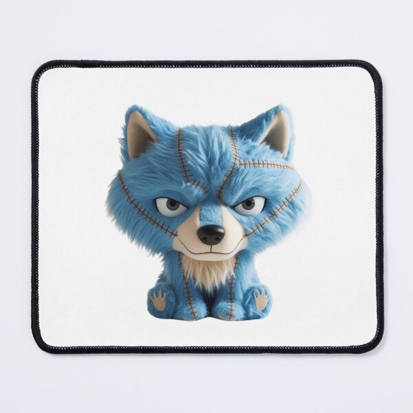 Item preview, Blue Scarred Plush Wolf - Strong and Tender at the Same Time designed and sold by StormArte.