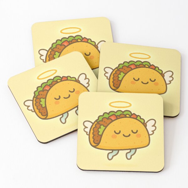 Item preview, Heavenly Angel Taco | Kawaii Winged Halo Burrito Illustration designed and sold by Tarn.