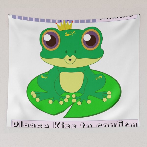 Item preview, Loading... Please Kiss to Confirm – Funny Frog Prince Fairy Tale Design designed and sold by The-Sassy-Cat Designs.