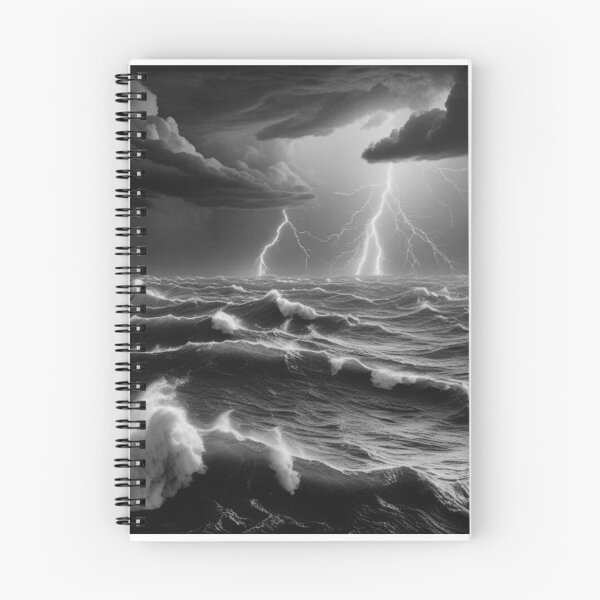 Item preview, Powerful Storm Raging Over A Dark Turbulent Sea designed and sold by HonneUmi.