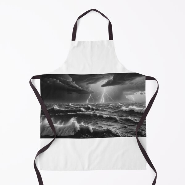 Item preview, Powerful Storm Raging Over A Dark Turbulent Sea designed and sold by HonneUmi.