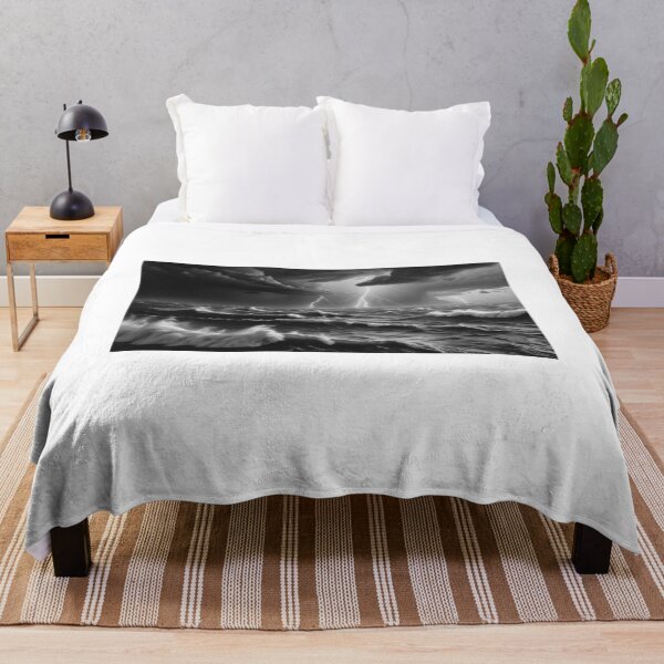 Item preview, Powerful Storm Raging Over A Dark Turbulent Sea designed and sold by HonneUmi.
