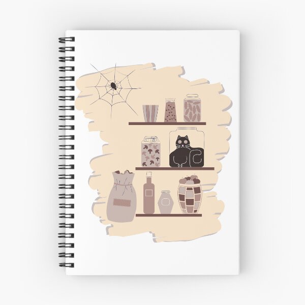 Item preview, Funny Black Cat Stuck in a Jar on Pantry Shelf – Vector Illustration designed and sold by amatiana.