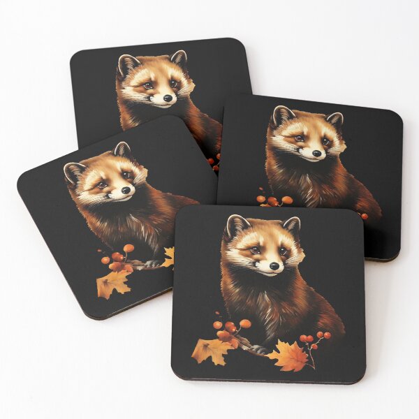 Item preview, Warm-Colored Ferret Portrait | Autumn Colors designed and sold by UnhingedBird.