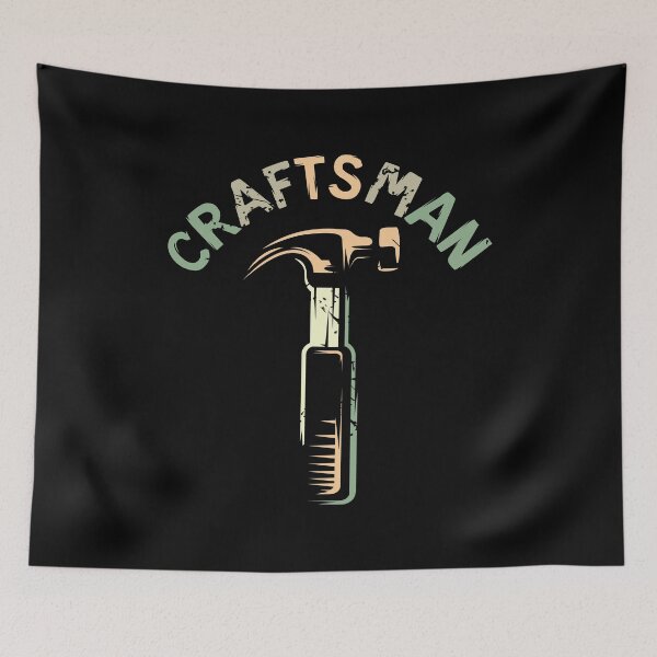 Item preview, Vintage craftsman logo with hammer symbol designed and sold by AndreMi.