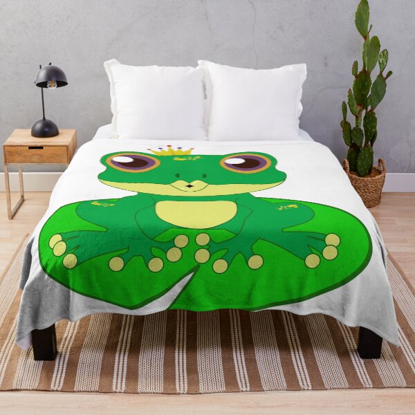 Item preview, Royal Kiss Pending – Cute Frog Prince with Crown Illustration designed and sold by The-Sassy-Cat Designs.