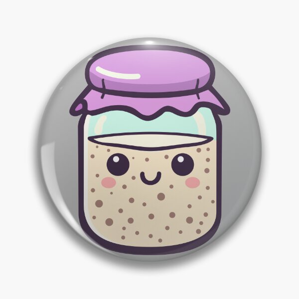 Item preview, Purple Kawaii Sourdough Starter designed and sold by BRU Design.