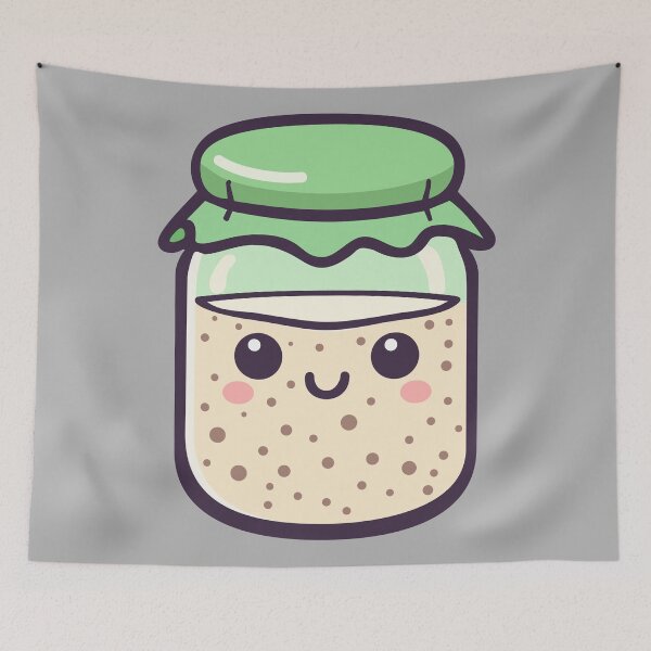 Item preview, Green Kawaii Bread Starter designed and sold by BRU Design.